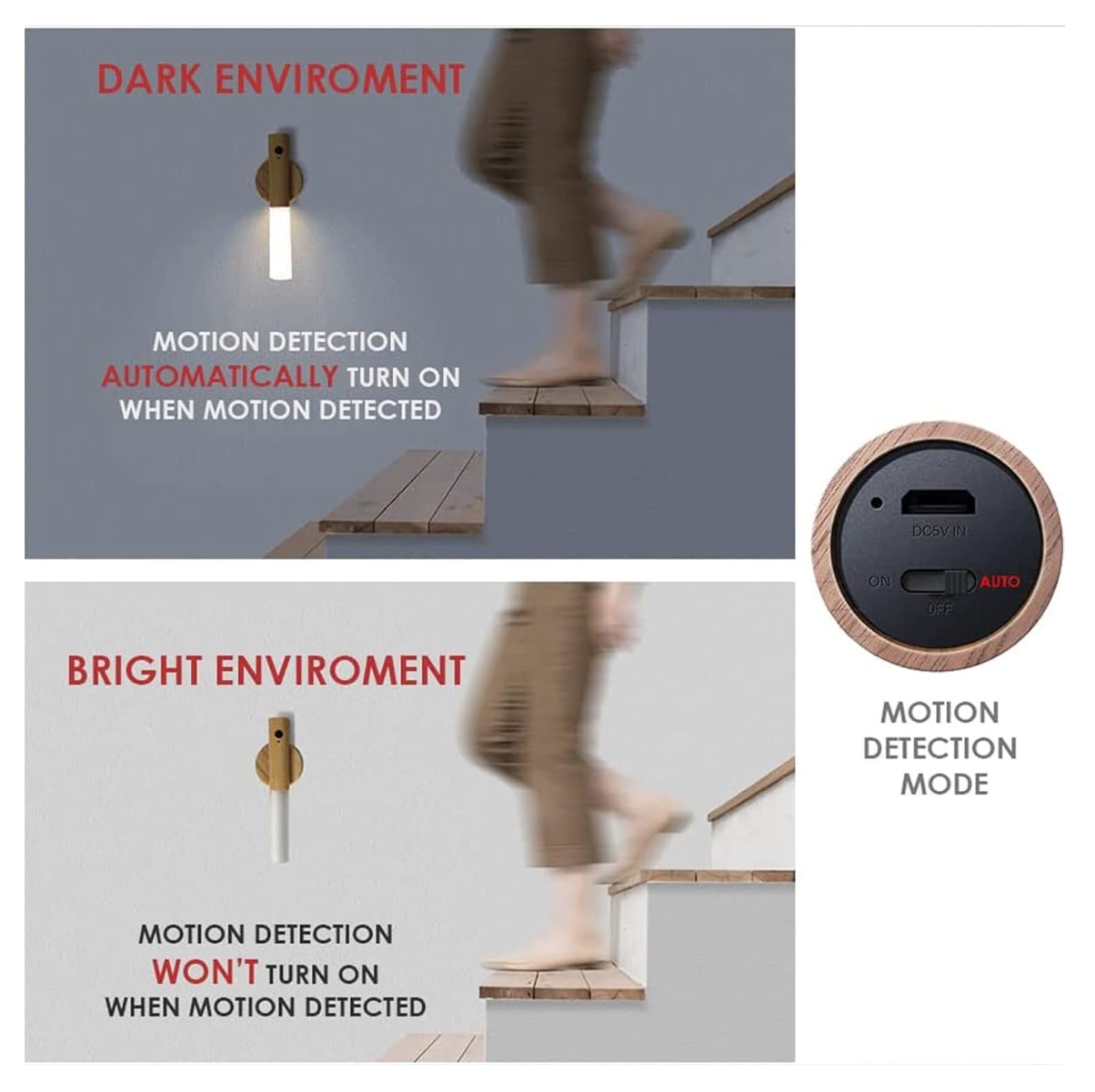 Miniatura 4 de Lampara Magnetica sensor en Madera Vara